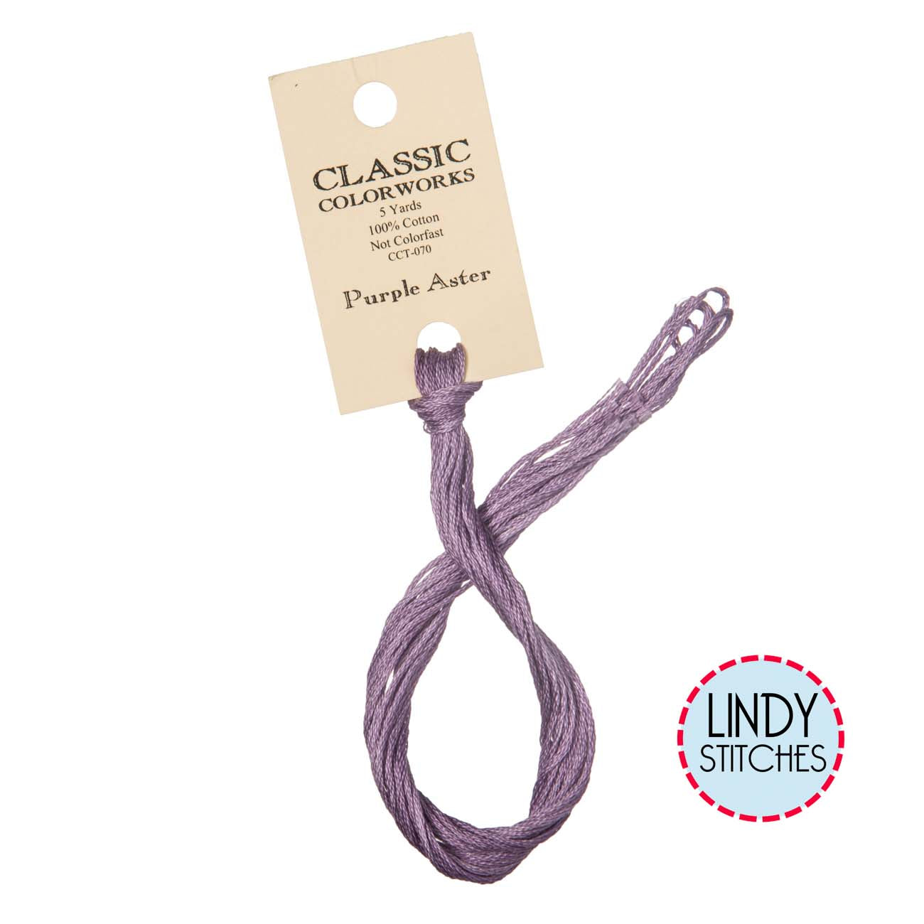 Purple Aster Classic Colorworks Floss Hand Dyed Cotton Skein