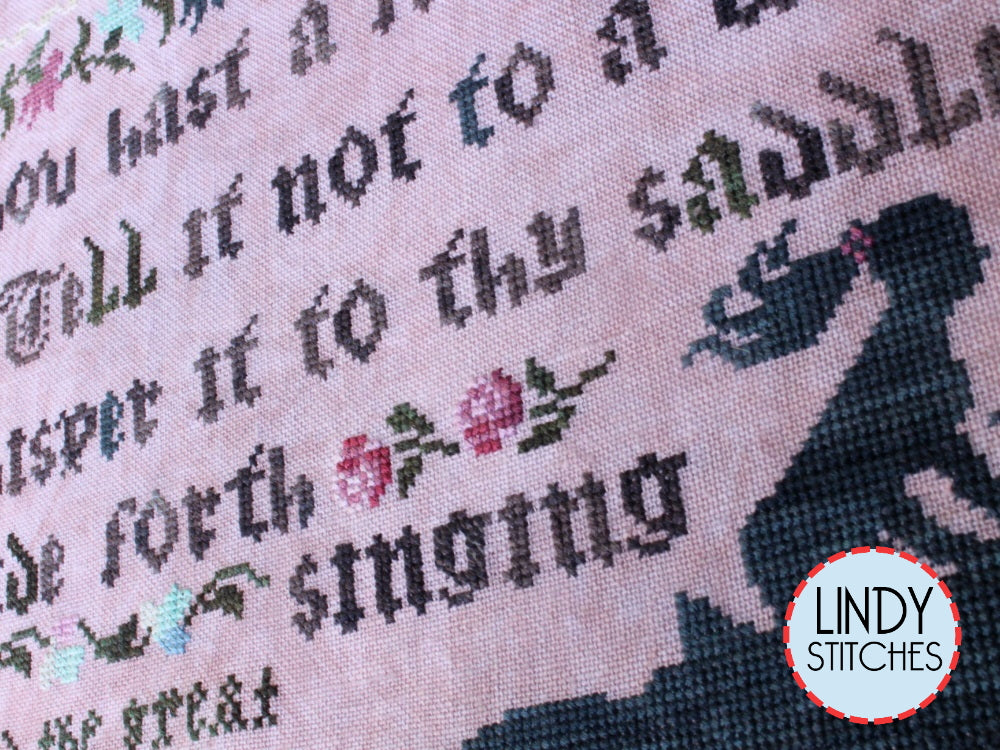 Ride Forth Singing Cross Stitch Pattern by Lindy Stitches