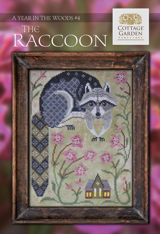 The Raccoon Year in the Woods #4 by Cottage Garden Samplings Cross Stitch Pattern PHYSICAL copy