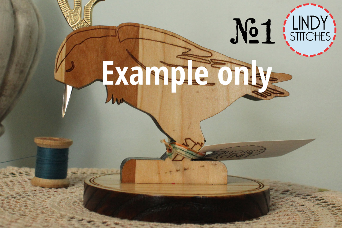 LAST BATCH Ragamuffins & Misfits Sale Edgar Scissorbird Wooden Scissor Holder Lindy Stitches