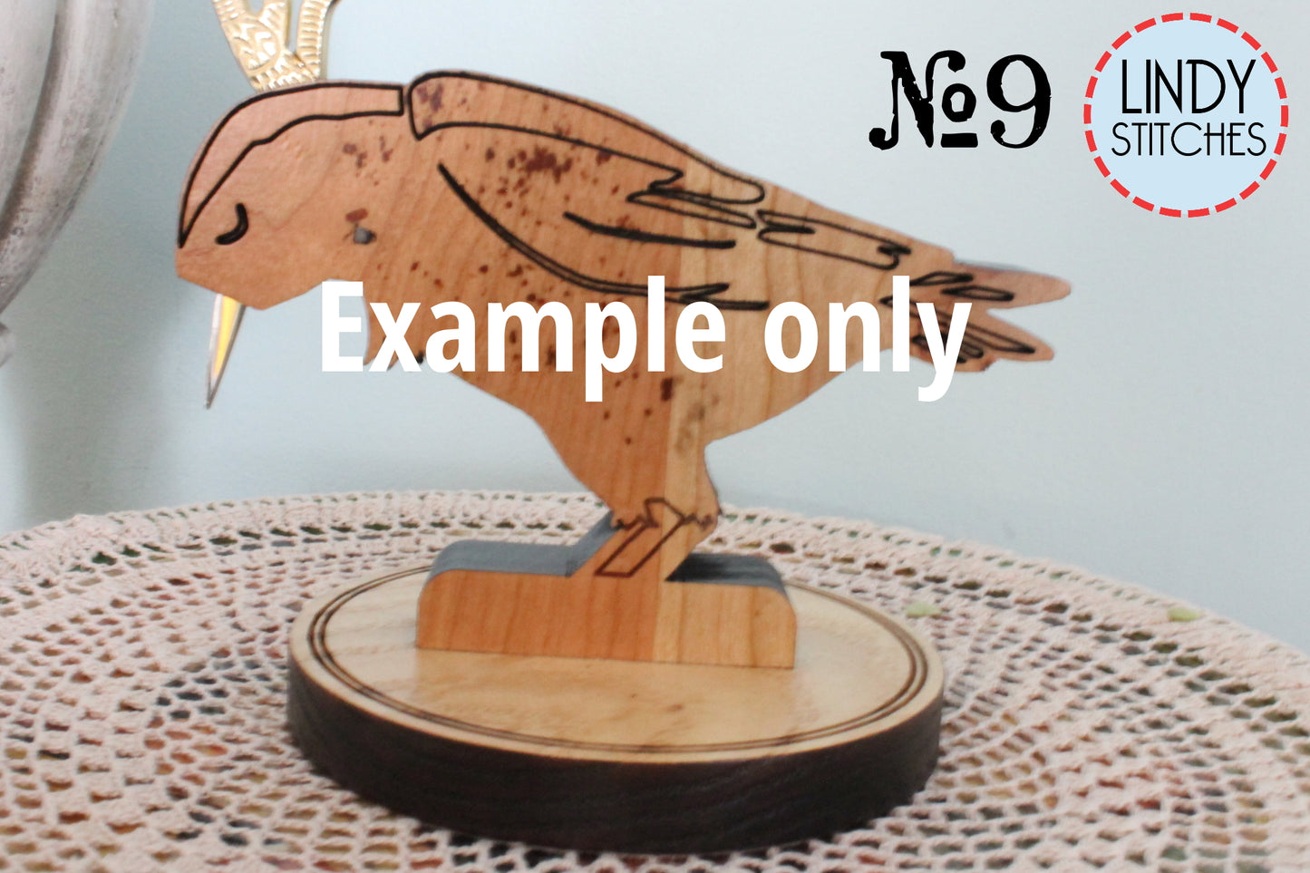 LAST BATCH Ragamuffins & Misfits Sale Edgar Scissorbird Wooden Scissor Holder Lindy Stitches