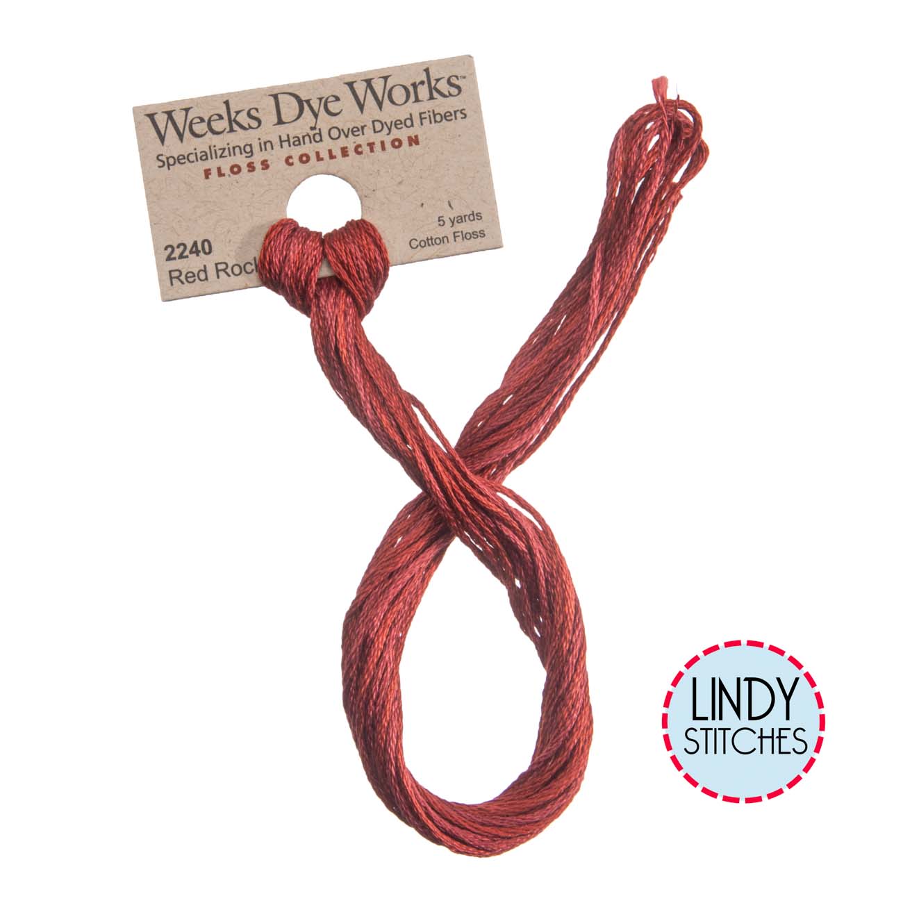 Red Rocks Weeks Dye Works Floss Hand Dyed Cotton Skein 2240