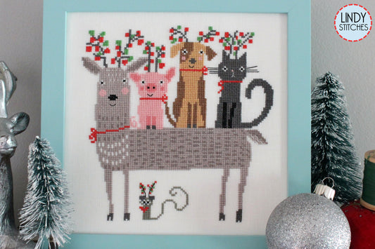 Reindeer Games Cross Stitch Pattern