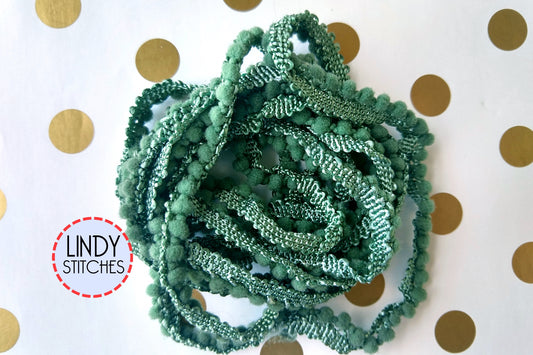 Sequoia Mini Pom Pom Trim by Lady Dot Creates Hand Dyed 2 Yards