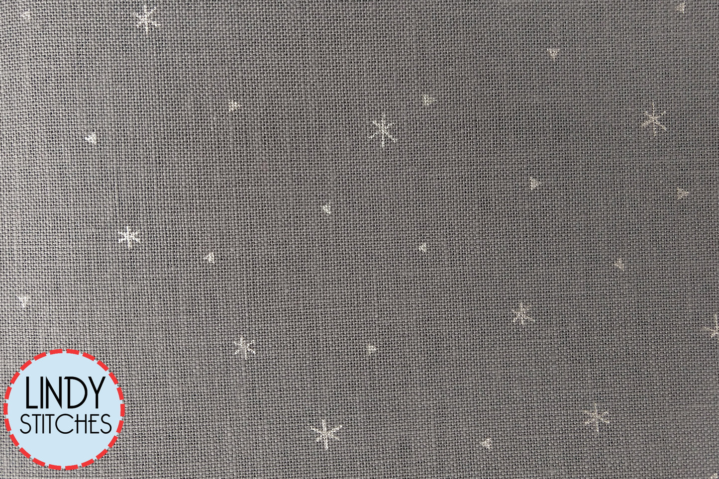 32 count Sparkle Grey with Silver Belfast Linen Cross Stitch Fabric by Zweigart