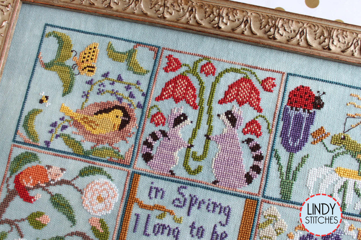 Spring Forest Scrapbook Part 1 Cross Stitch Pattern by Lindy Stitches
