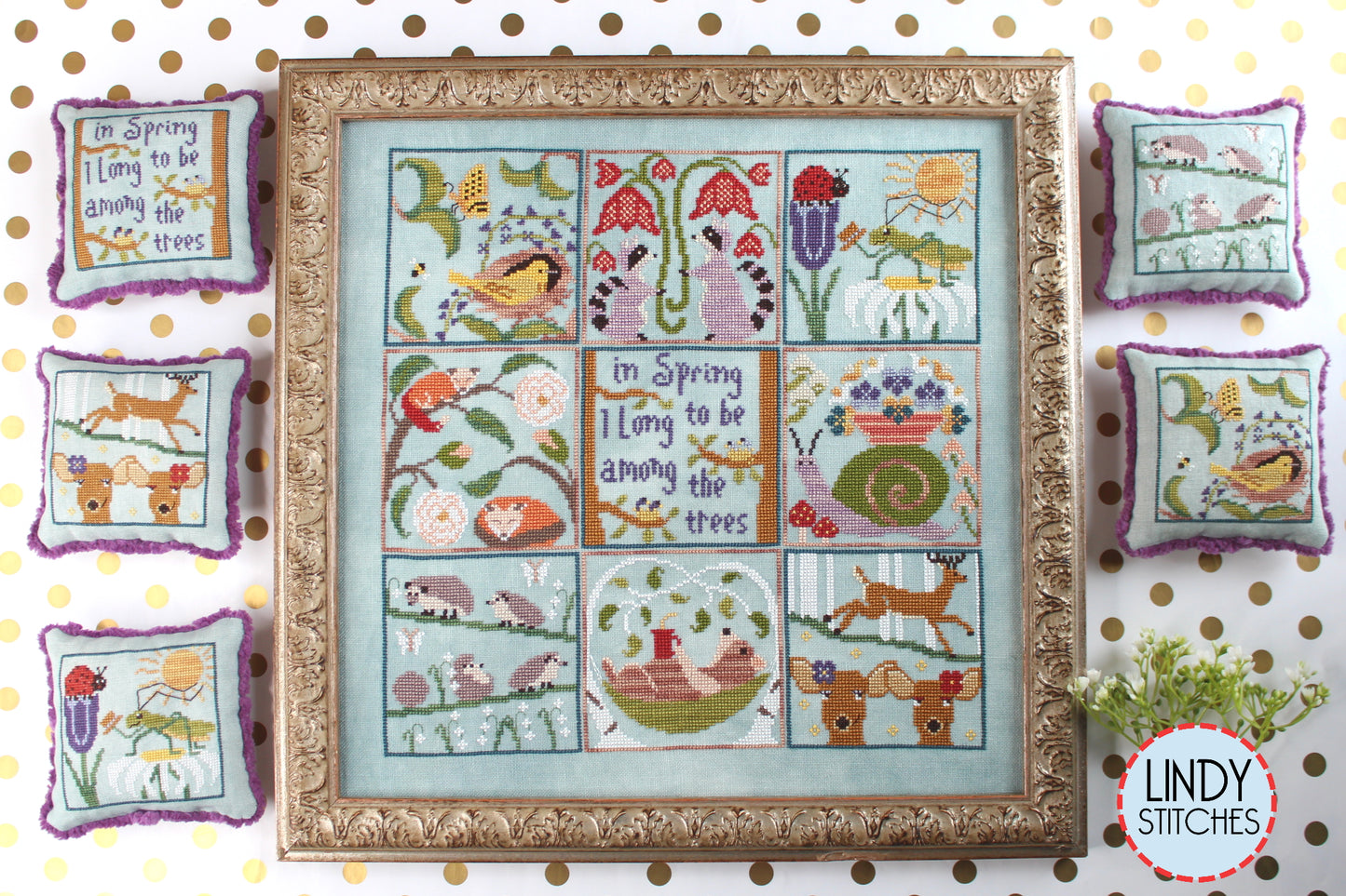 Spring Forest Scrapbook Part 1 Cross Stitch Pattern by Lindy Stitches