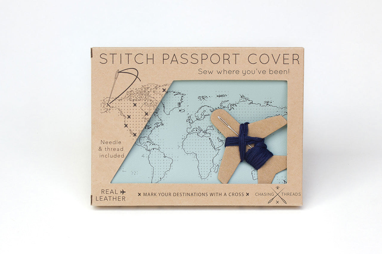 DIY Leather Passport Covers Cross Stitch Kits