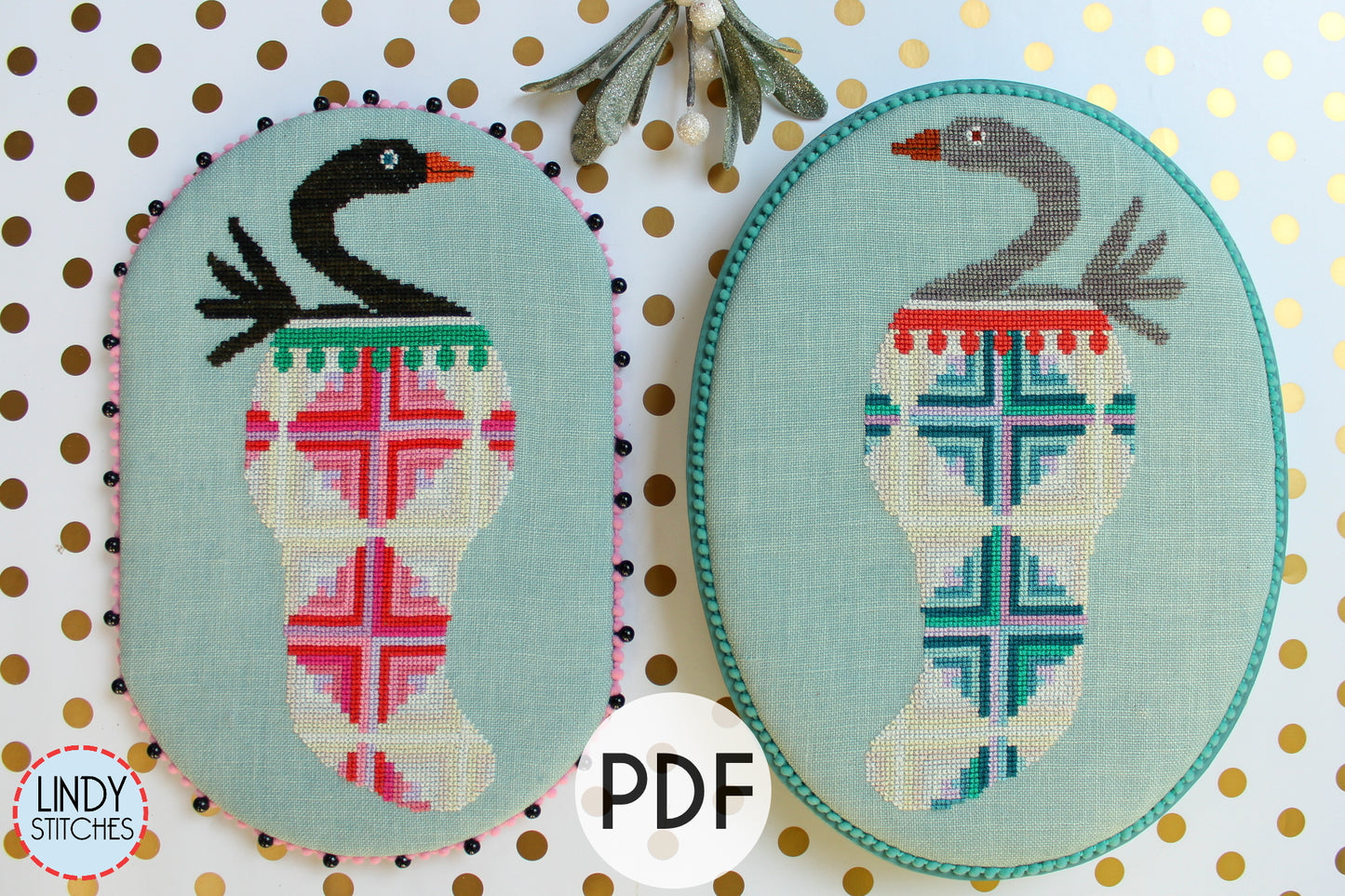 PDF Stocking Stuffers Christmas Cross Stitch Pattern by Lindy Stitches