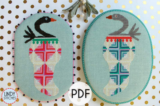 PDF Stocking Stuffers Christmas Cross Stitch Pattern by Lindy Stitches