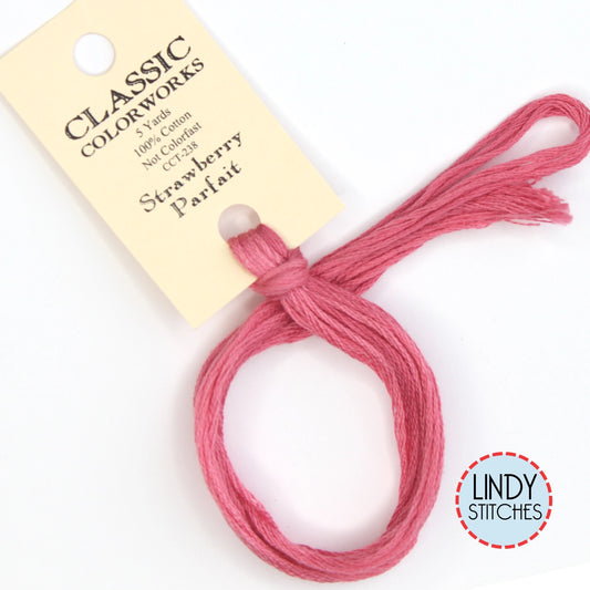 Strawberry Parfait Classic Colorworks Floss Hand Dyed Cotton Skein