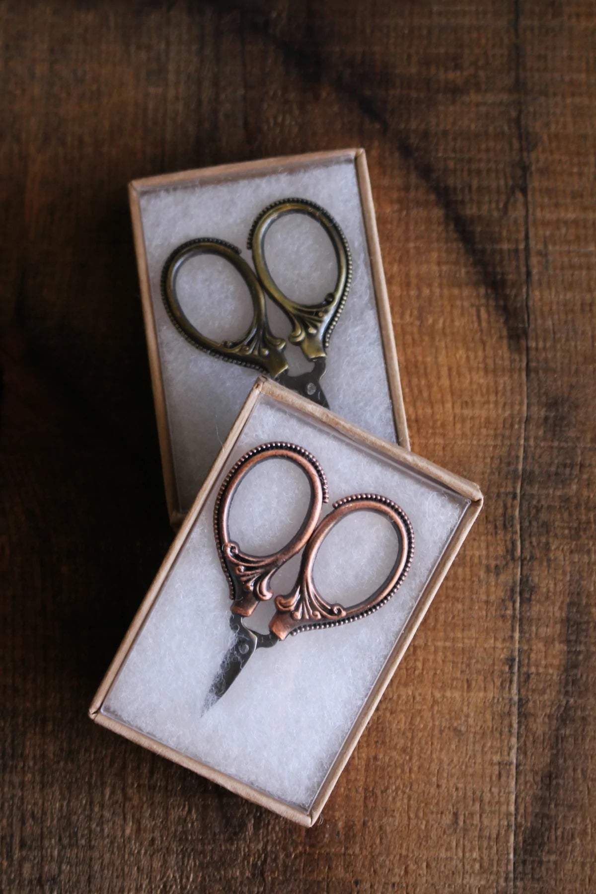 Itty Bitty Embroidery Scissors Antique Gold or Copper