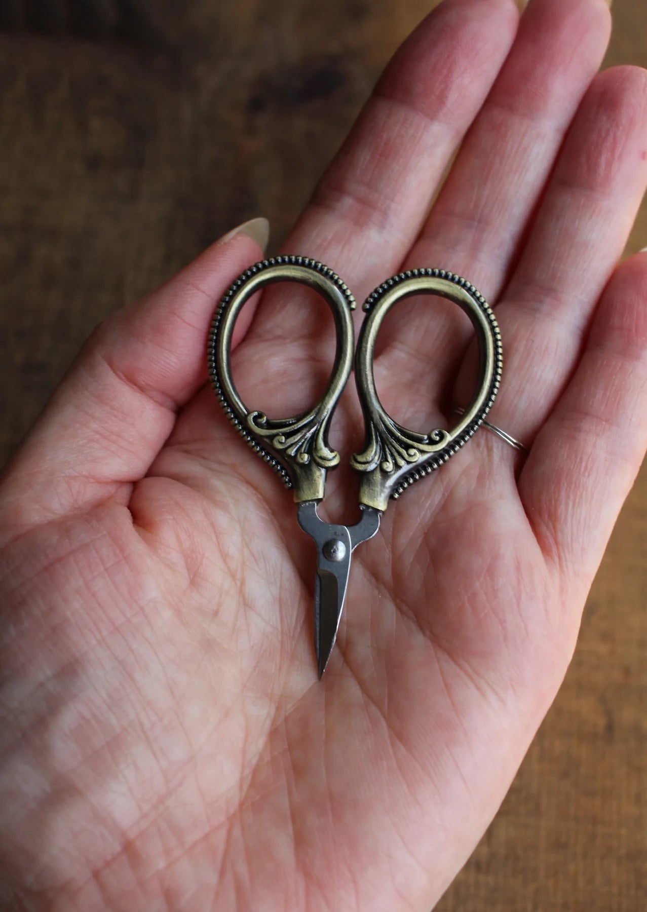 Itty Bitty Embroidery Scissors Antique Gold or Copper