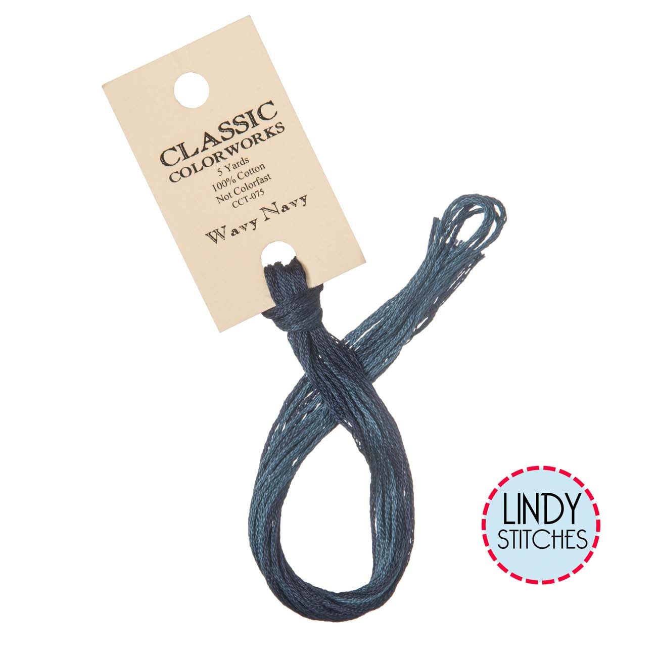 Wavy Navy Classic Colorworks Floss Hand Dyed Cotton Skein