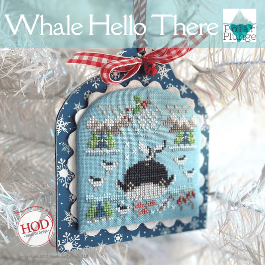 Whale Hello There Cross Stitch Pattern Polar Plunge Series Hands on Design PHYSICAL copy
