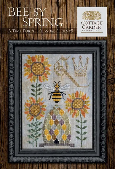 Bee-sy Spring by Cottage Garden Samplings Cross Stitch Pattern PHYSICAL copy