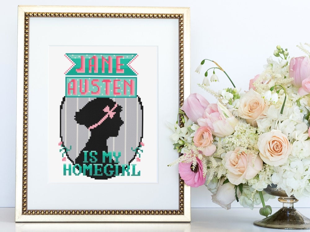 PDF Pride and Prejudice Blessing Cross Stitch Pattern by Lindy Stitches