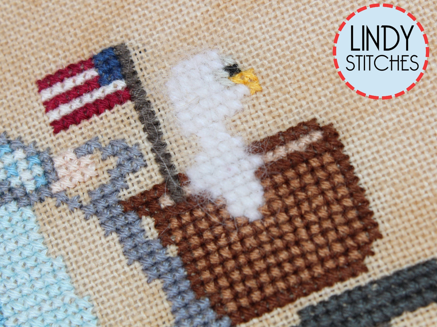 PDF Uncle Sam's Rickshaw Cross Stitch Pattern by Lindy Stitches