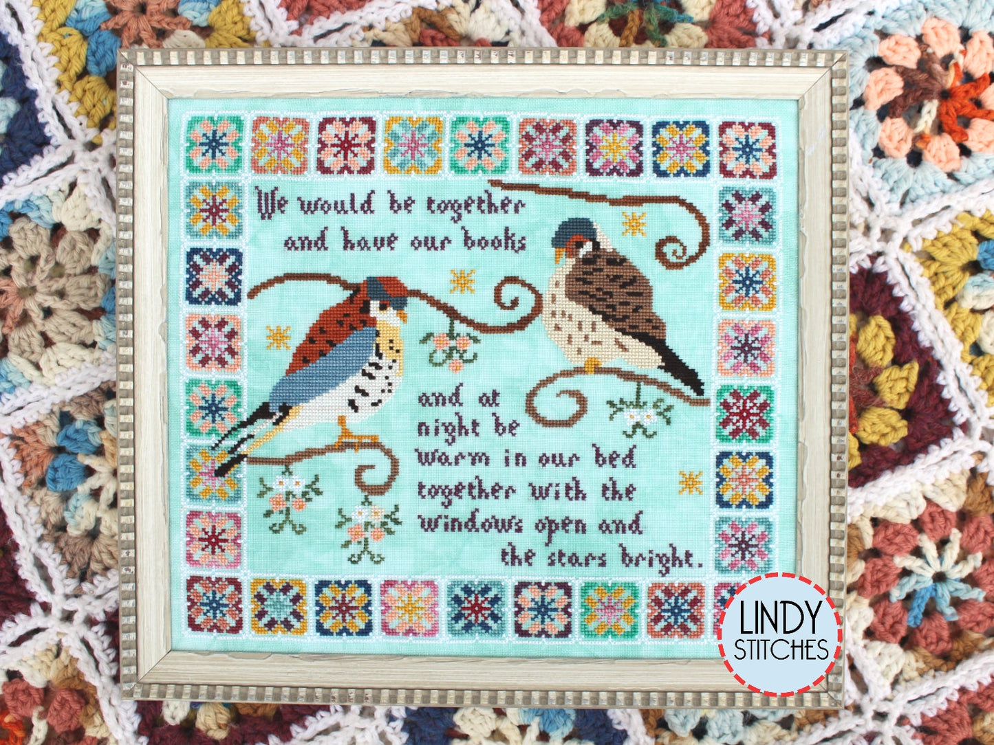 Stars Bright Cross Stitch Pattern Lindy Stitches Kestrels Sampler