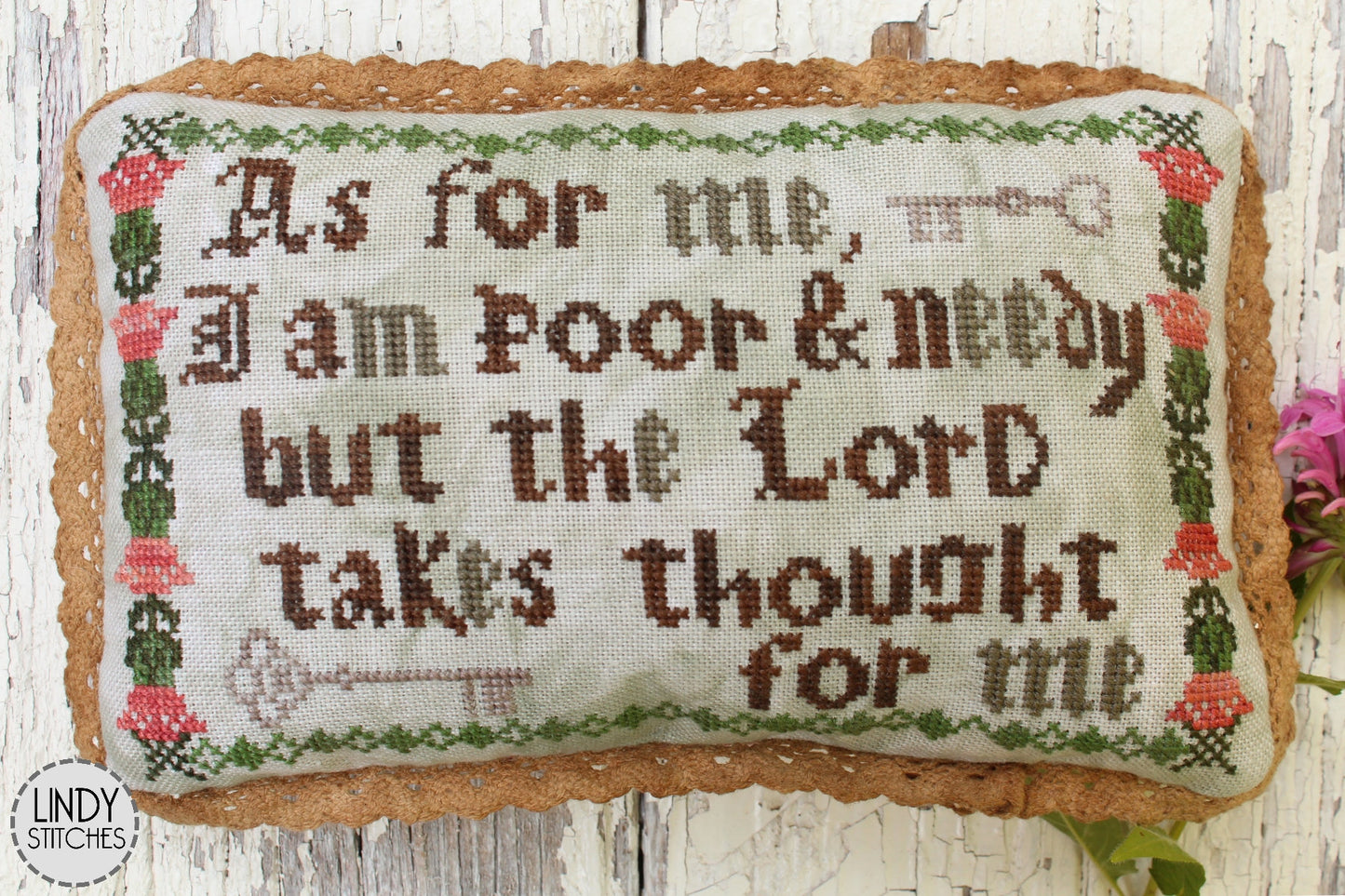 Poor and Needy Cross Stitch Pattern by Lindy Stitches