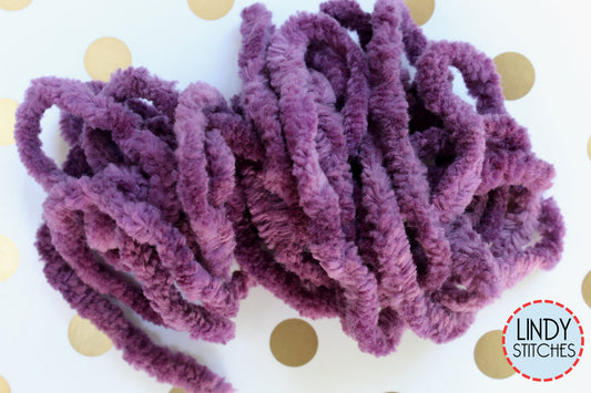 Grape Fizz Chenille Trim Hand Dyed by Lady Dot Creates