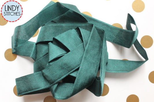 Sea Pickle Teal Ribbon by Lady Dot Creates Hand Dyed