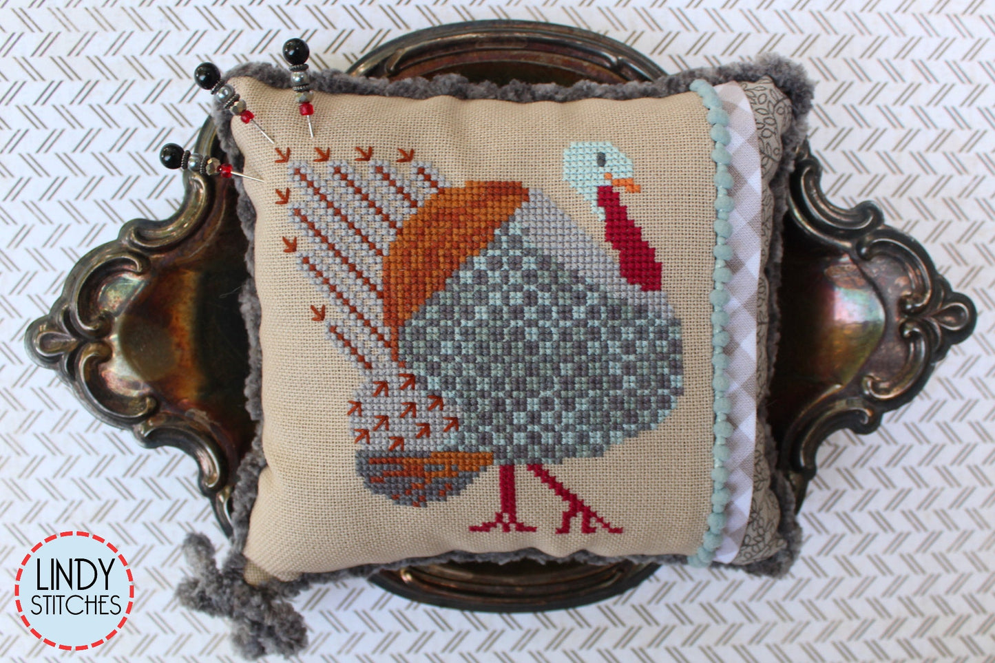 Strutting Tom Cross Stitch Pattern by Lindy Stitches