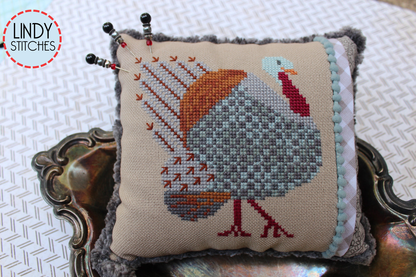 Strutting Tom Cross Stitch Pattern by Lindy Stitches