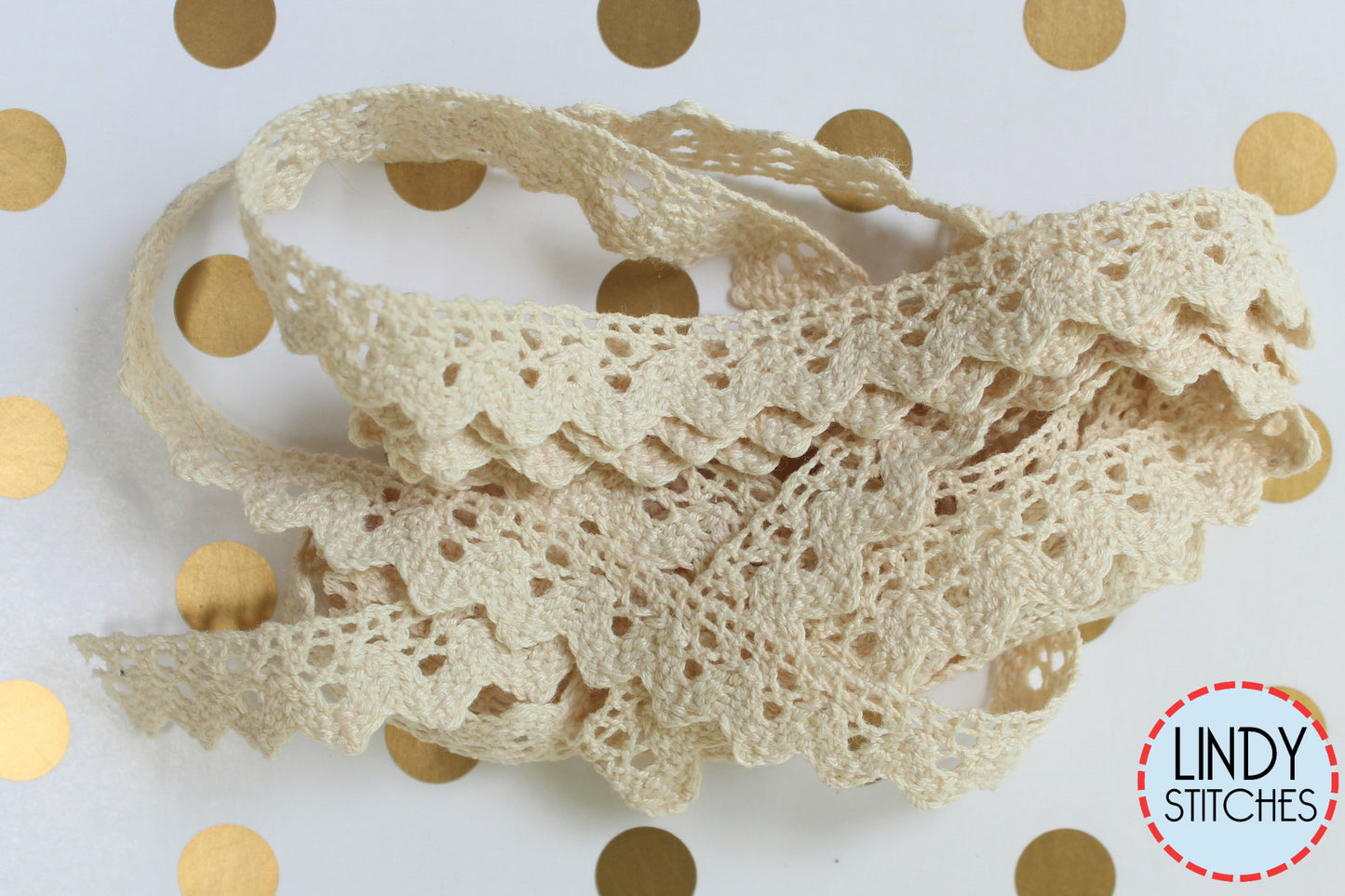 Nilla Lace Hand Dyed 100% Cotton Lace by Lady Dot Creates