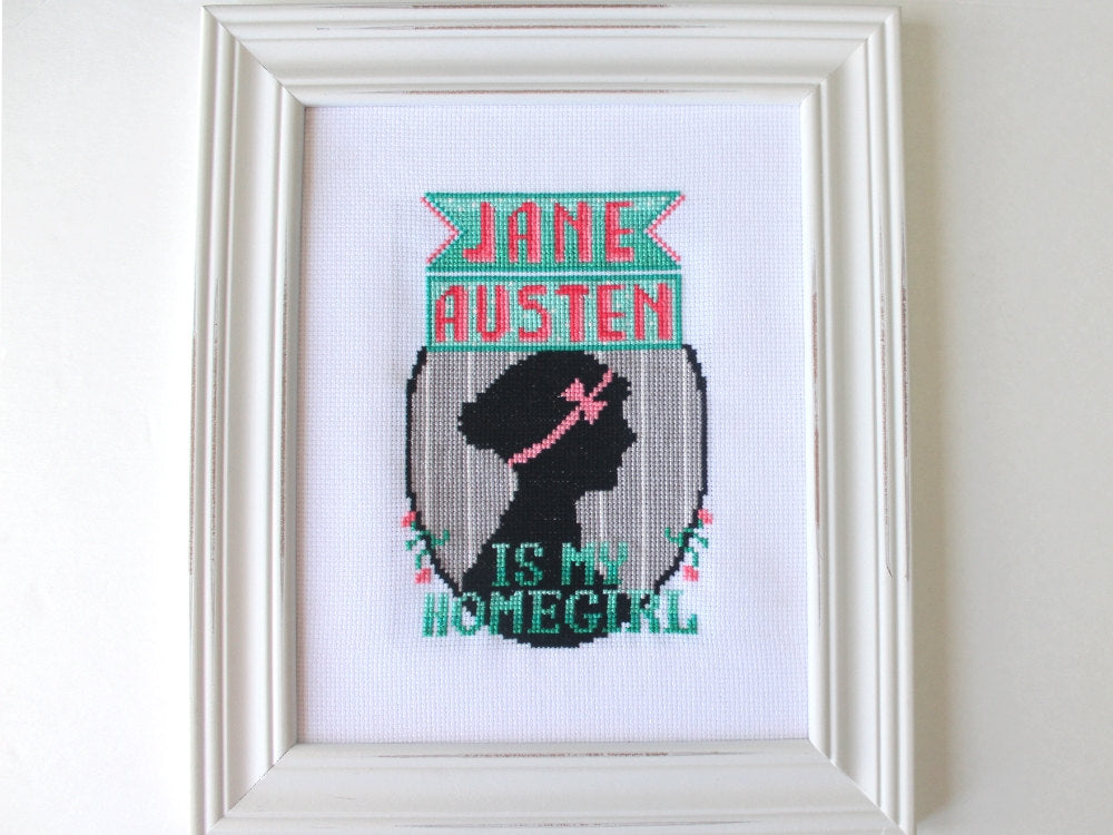 PDF Jane Austen is my Homegirl Cross Stitch Pattern by Lindy Stitches