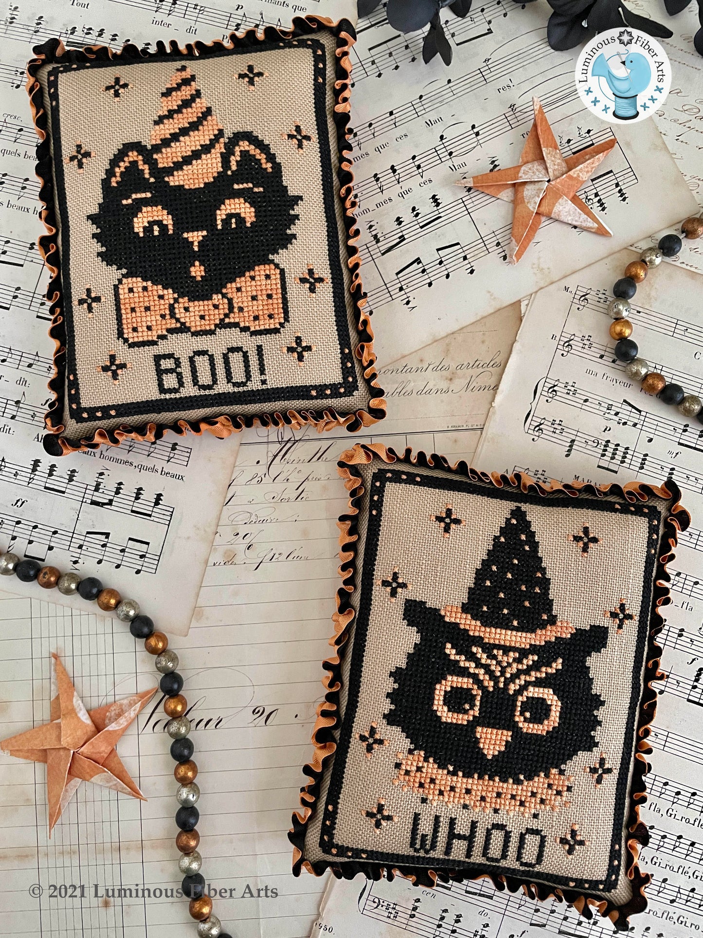 Boo Whoo Cross Stitch Pattern Luminous Fiber Arts PHYSICAL copy