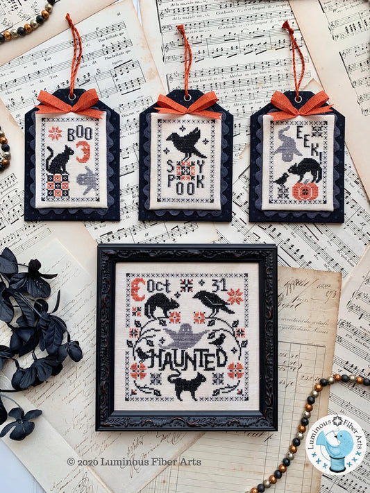 Haunted Cross Stitch Pattern Luminous Fiber Arts PHYSICAL copy